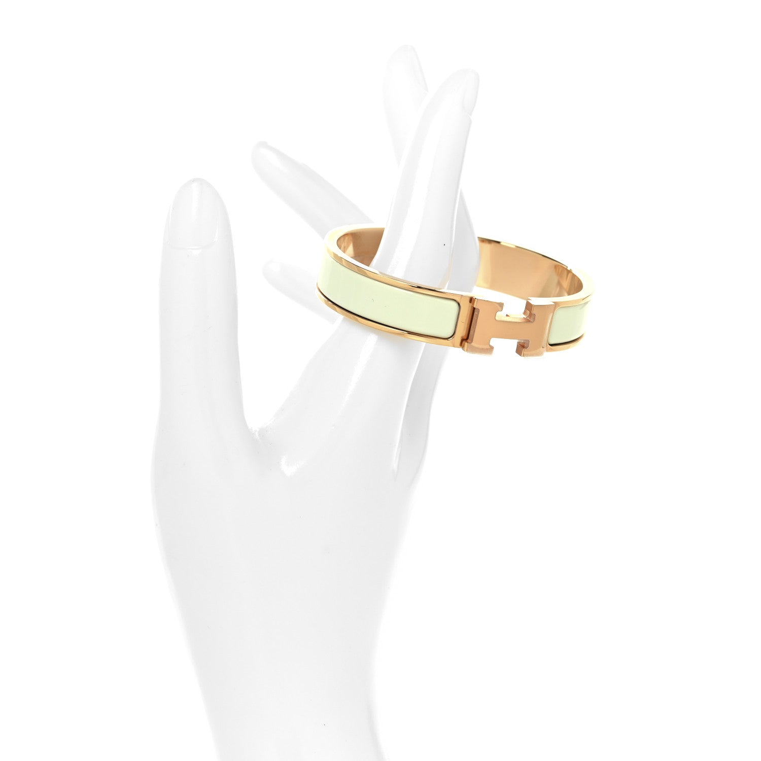 Hermes Enamel Narrow Clic Clac H Bracelet PM Vert Fizz 2 of 5