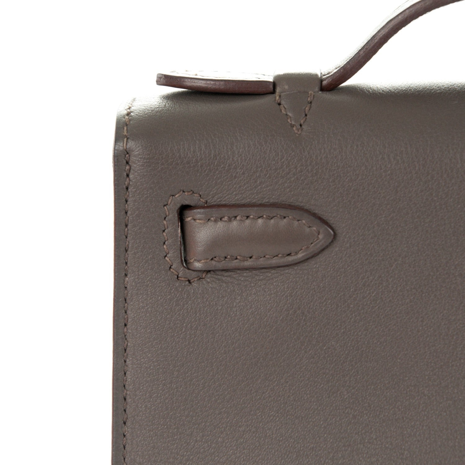 Hermes Swift Kelly Pochette Clutch Etain 13 of 18