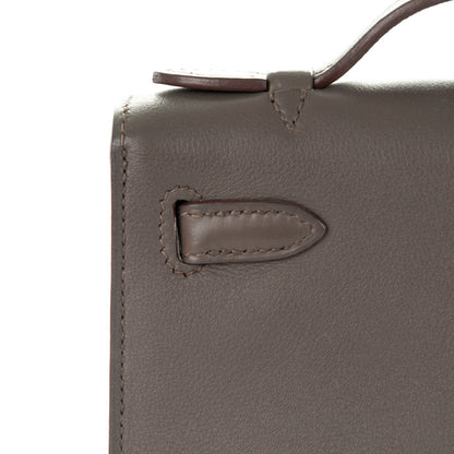Hermes Swift Kelly Pochette Clutch Etain 13 of 18