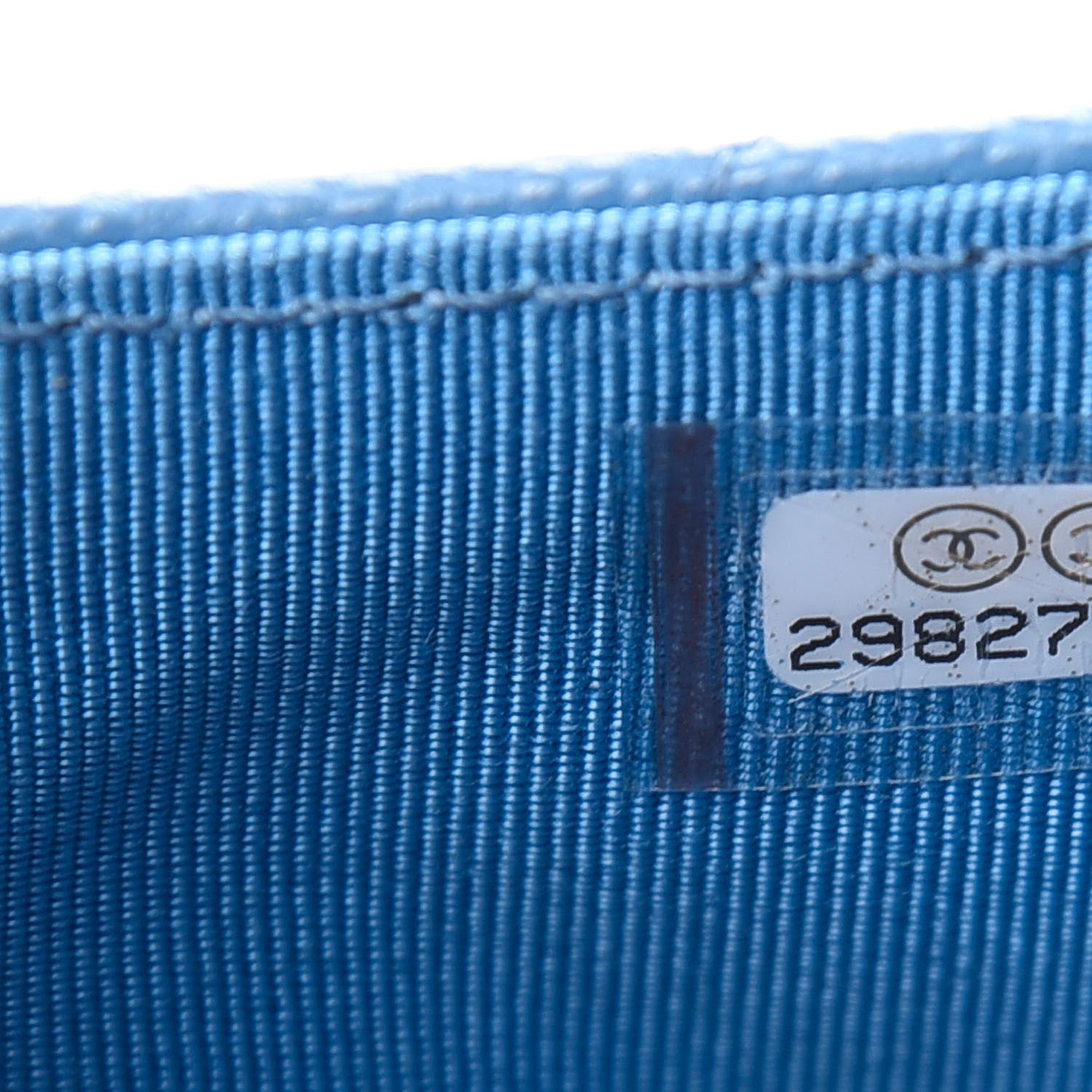 Chanel Caviar Quilted CC Zip Card Holder Blue 7 of 8