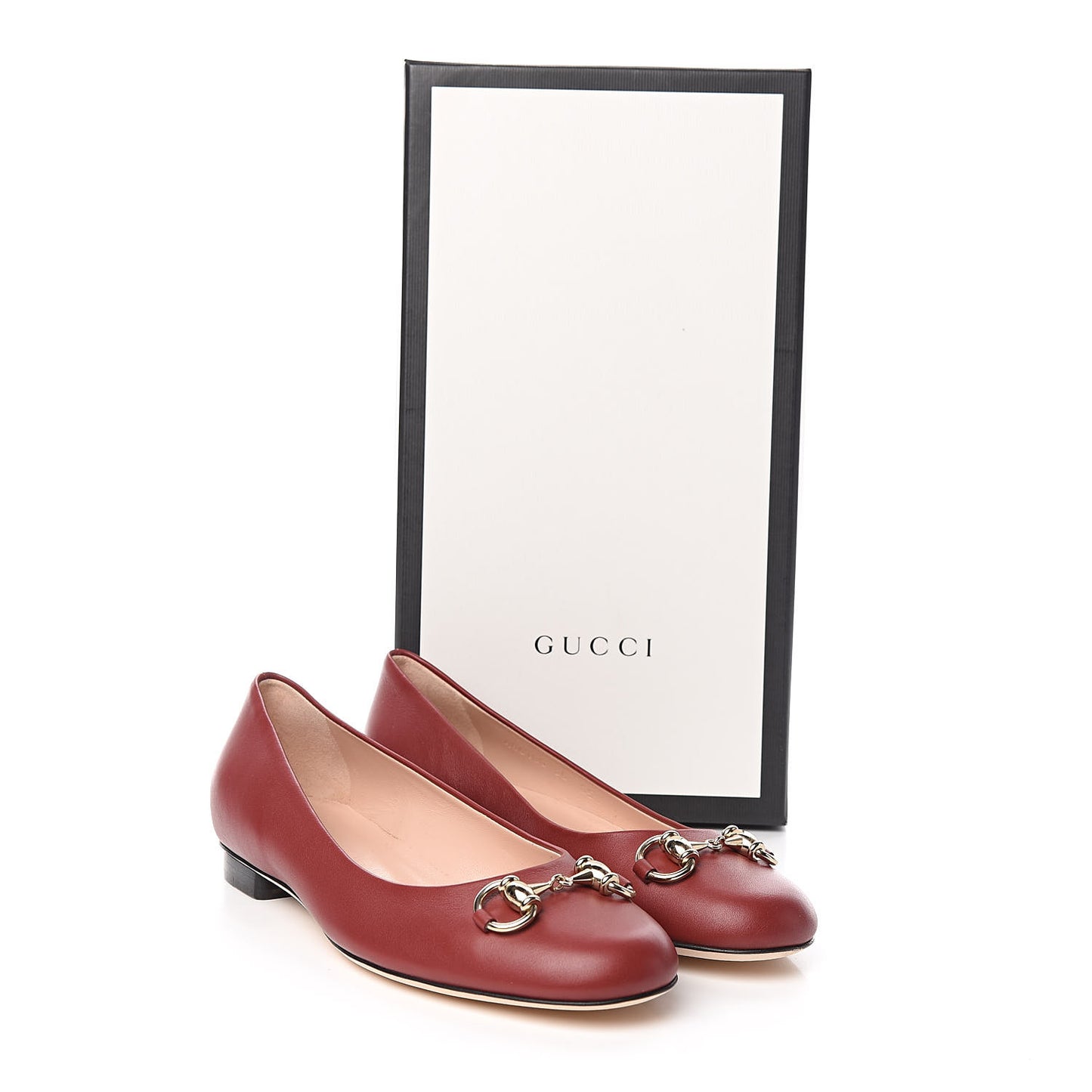 Calfskin Horsebit Ballerina Flats 36 Red