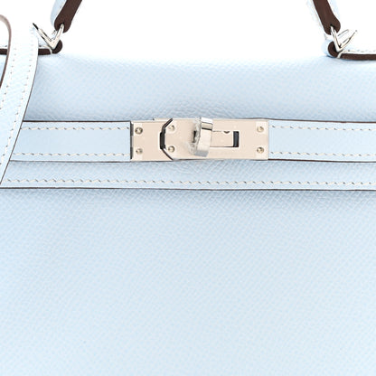 Hermes Epsom Mini Kelly Sellier 20 Bleu Brume 8 of 11