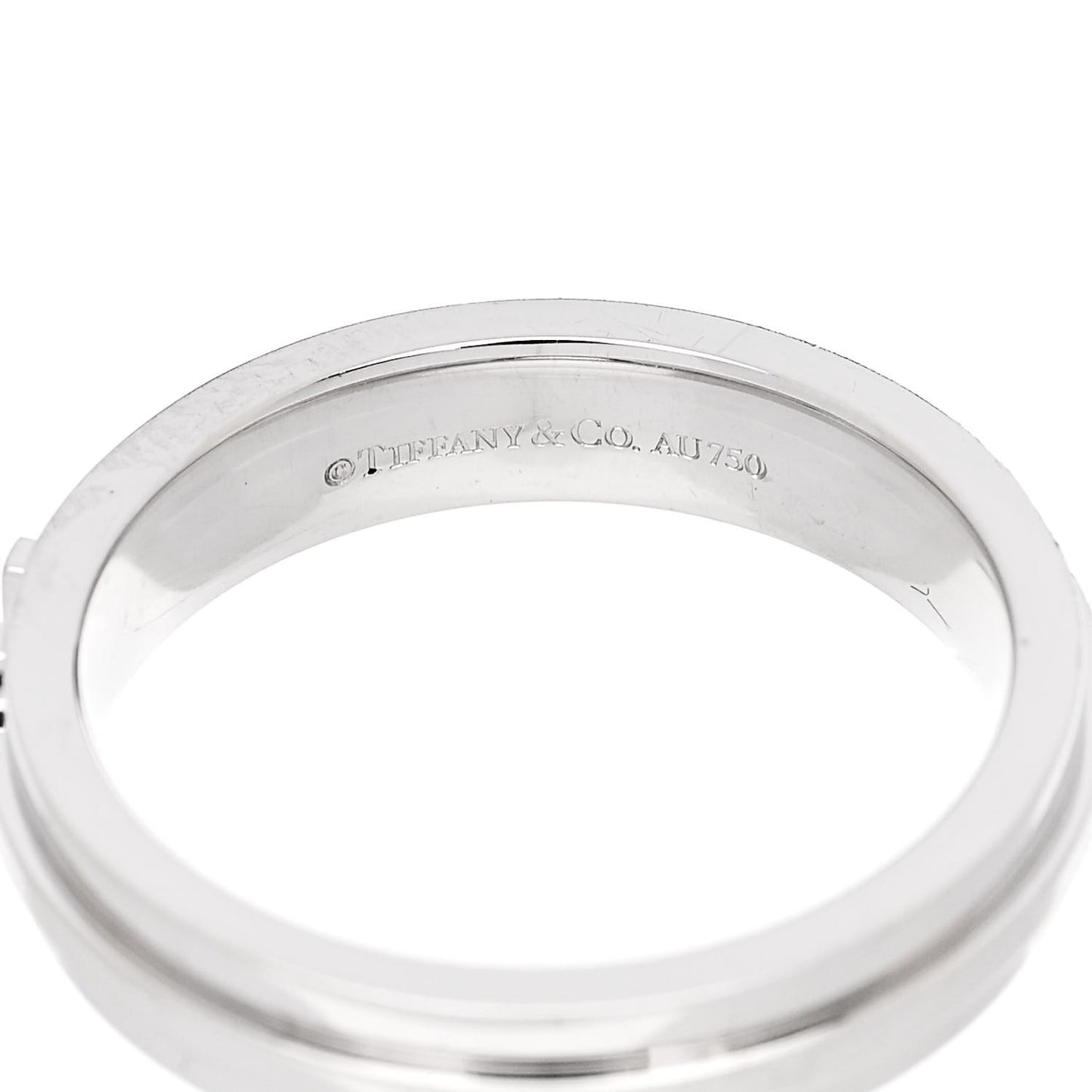 18K White Gold Narrow T Two Ring 57 8