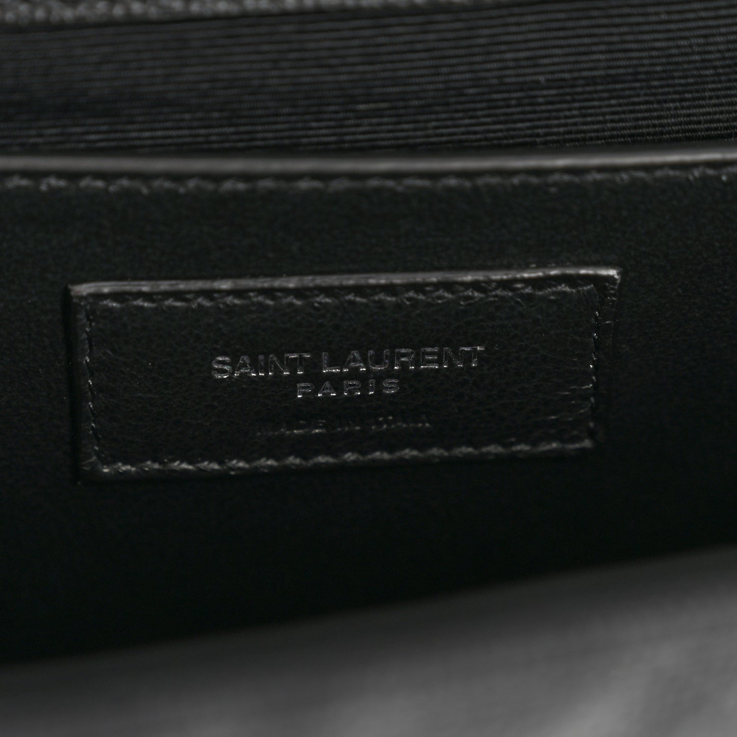 Grain De Poudre Textured Mixed Matelasse Triquilt Medium Monogram Satchel Black