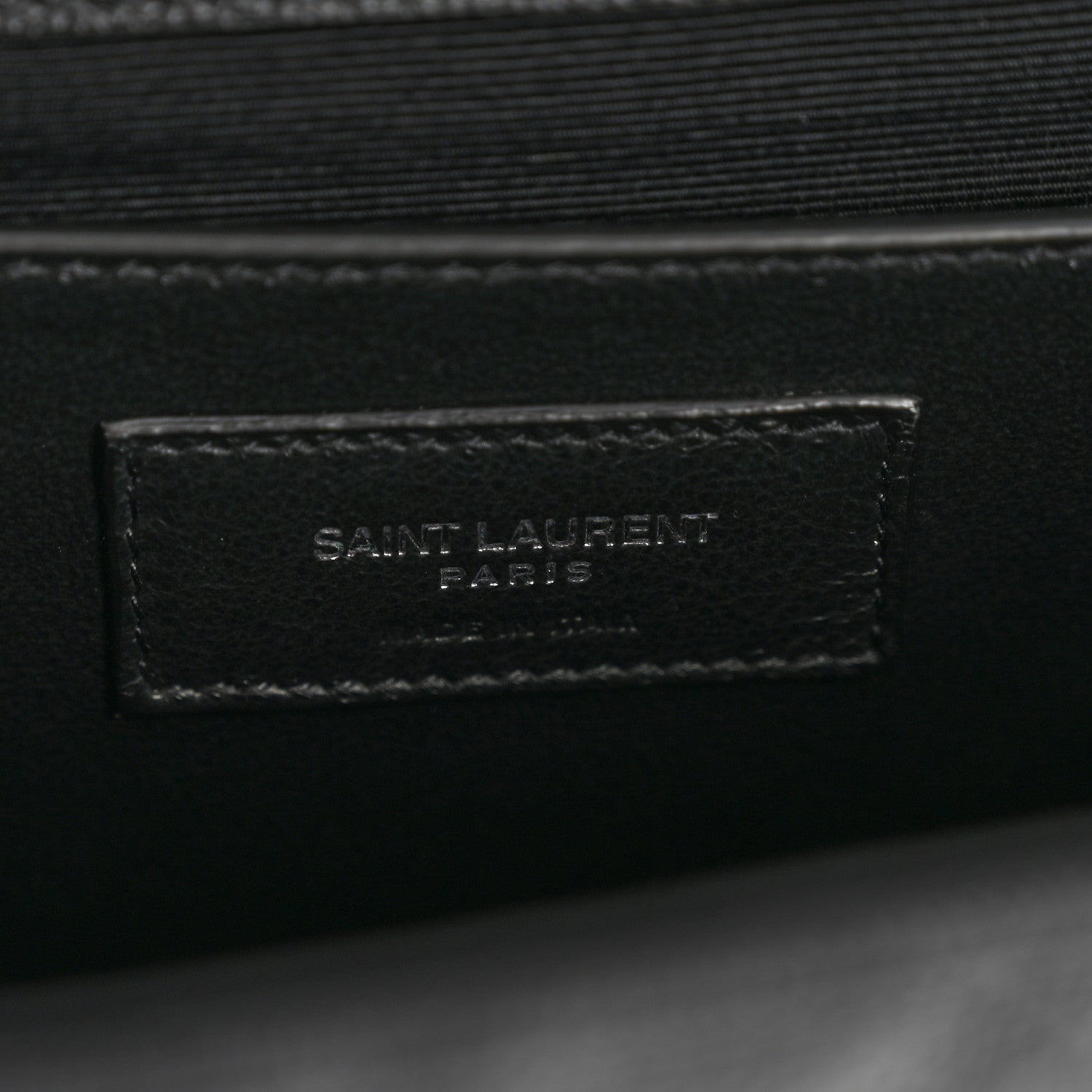 Saint Laurent Grain De Poudre Textured Mixed Matelasse Triquilt Medium Monogram Satchel Black 6 of 11