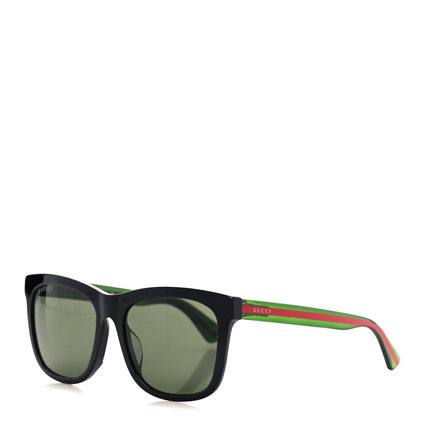 Acetate Square Frame Web Sunglasses GG0702SKN Black