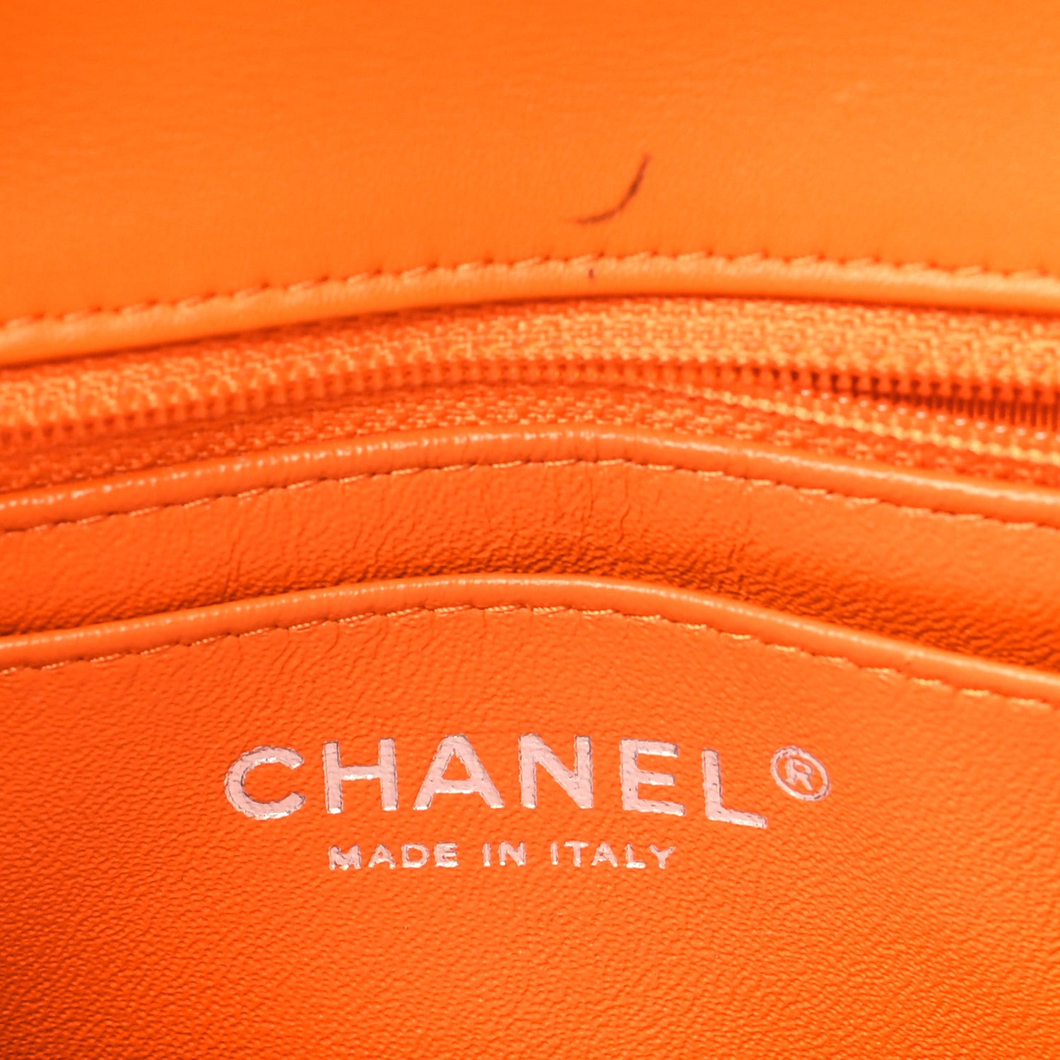 Chanel Patent Quilted Mini Rectangular Flap Orange 6 of 13