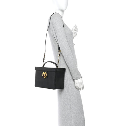 Chanel Caviar Vanity Train Case Black 2 of 12