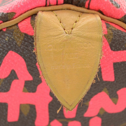 Louis Vuitton Monogram Graffiti Speedy 30 Fuchsia 8 of 10