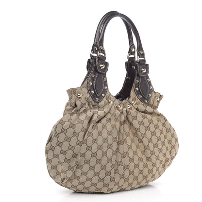 Gucci Monogram Studded Pelham Tote Dark Brown 3 of 14