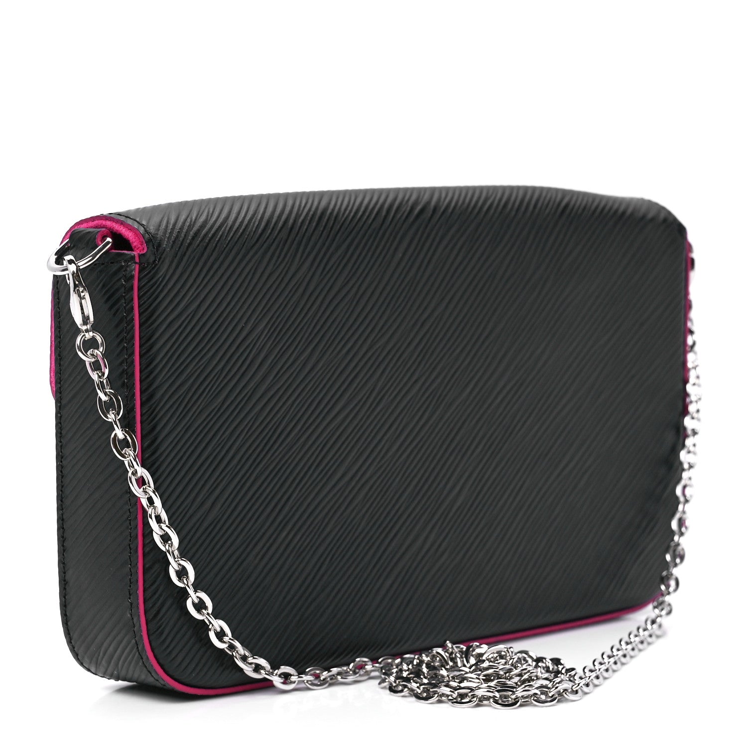 Louis Vuitton Epi Pochette Felicie Black Hot Pink 4 of 17