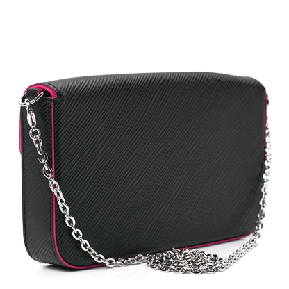 Louis Vuitton Epi Pochette Felicie Black Hot Pink 4 of 17