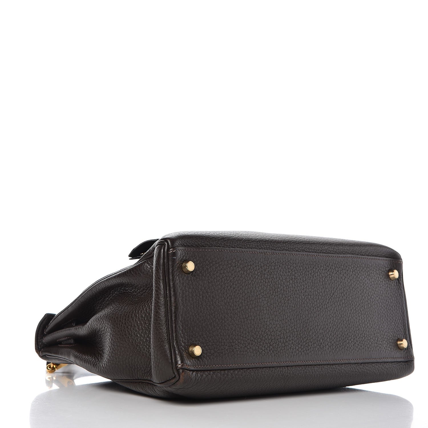 Hermes Taurillon Clemence Kelly Retourne 32 Chocolate 4 of 41