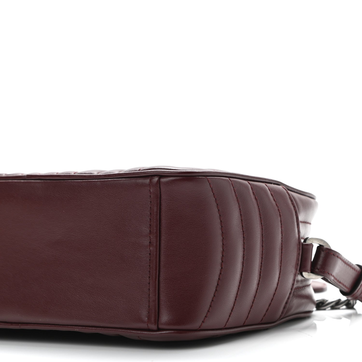 Prada Soft Calfskin Impunture Diagramme Camera Bag Granato 9 of 9