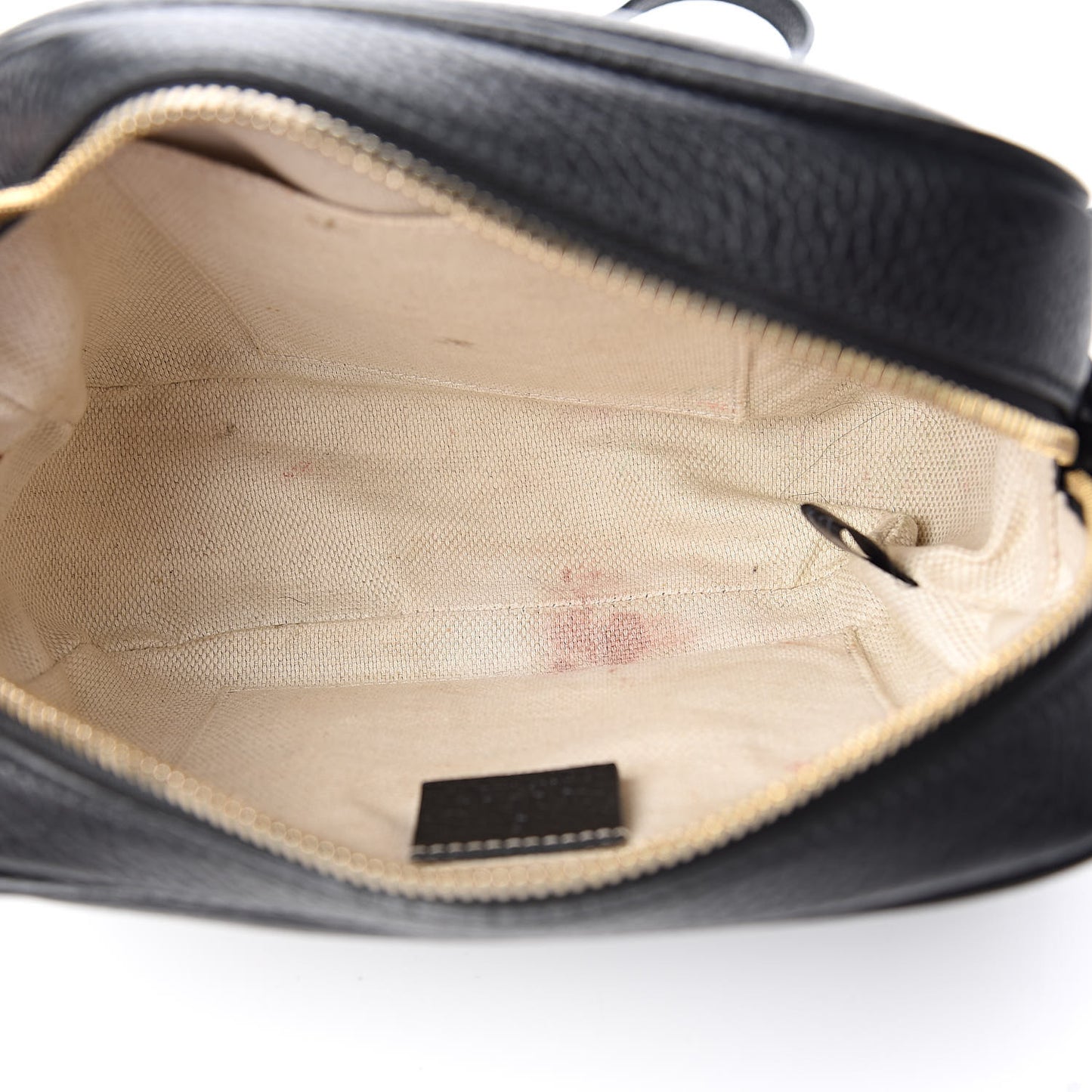 Pebbled Calfskin Small Soho Disco Bag Black