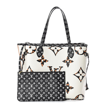 Louis Vuitton Monogram Giant Jungle Neverfull MM Ivory 1 of 10