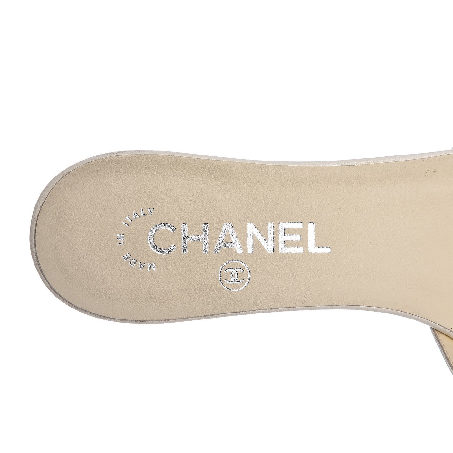 Lambskin Camellia Sandals 37.5 White