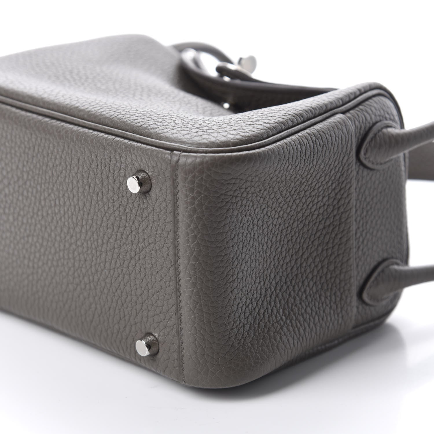 Hermes Taurillon Clemence Mini Lindy 20 Etain 7 of 11