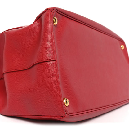Prada Saffiano Lux Extra Large Galleria Double Zip Tote Fuoco 8 of 9