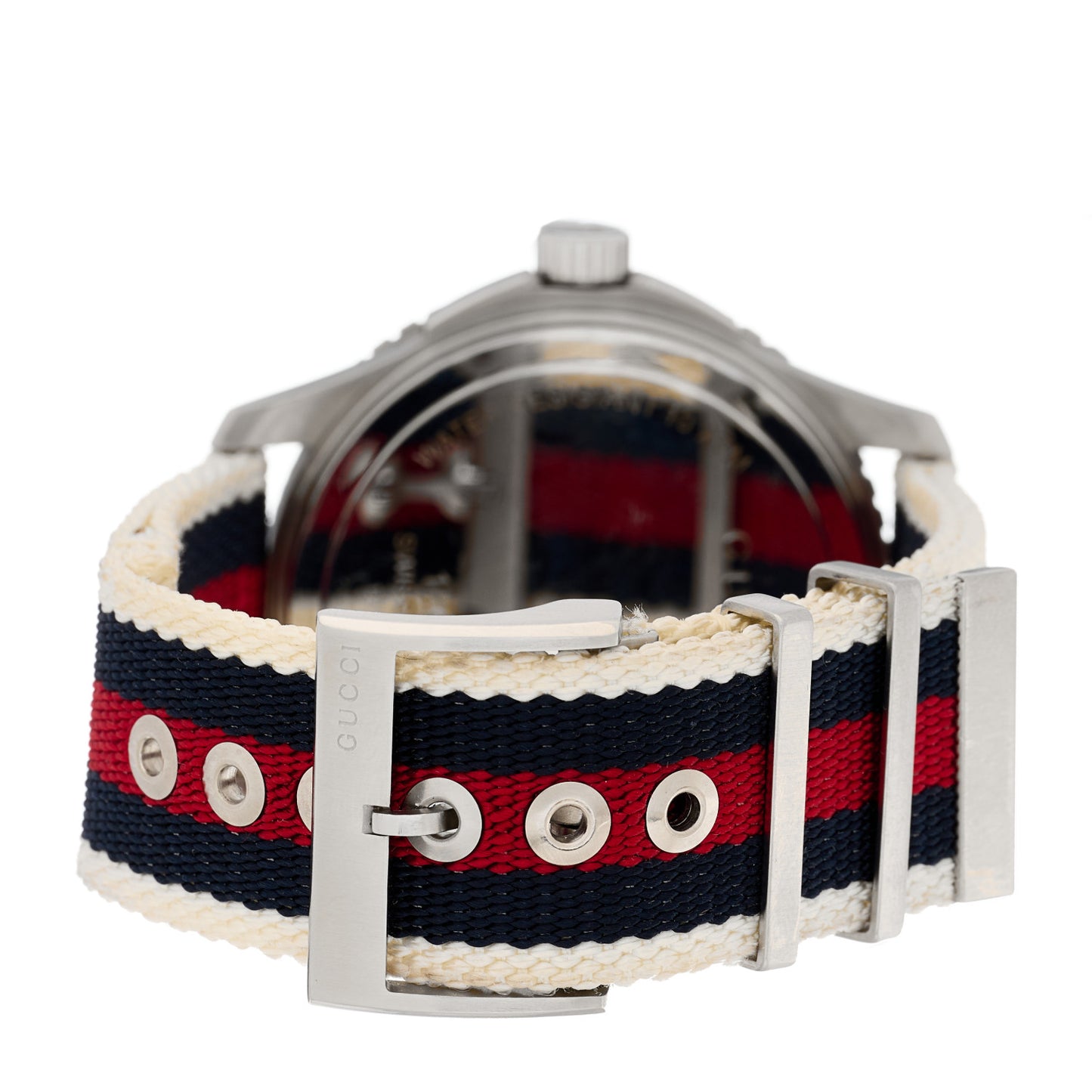Stainless Steel Nylon 44mm Gucci Sport Quartz Watch White