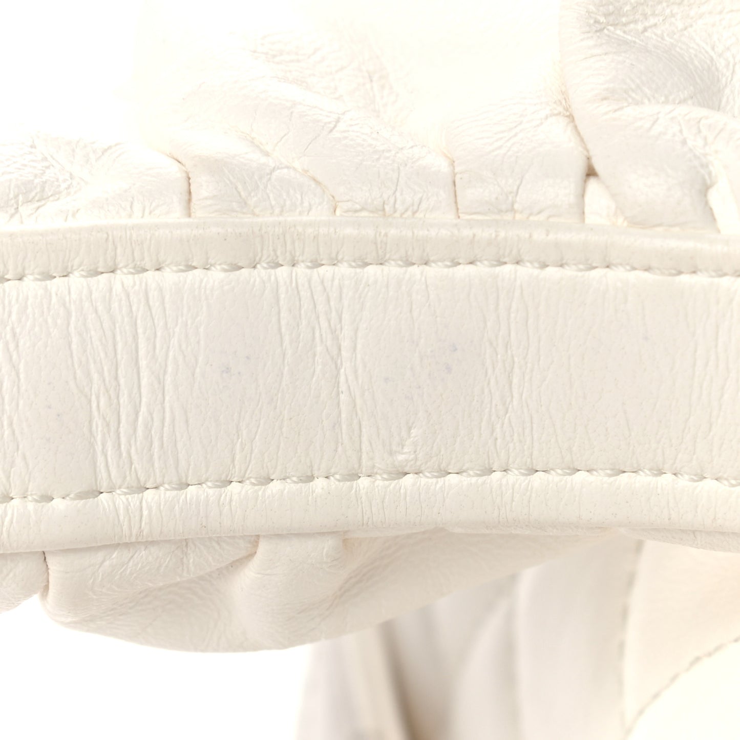 Lambskin Quilted Mini Romance Square Flap White