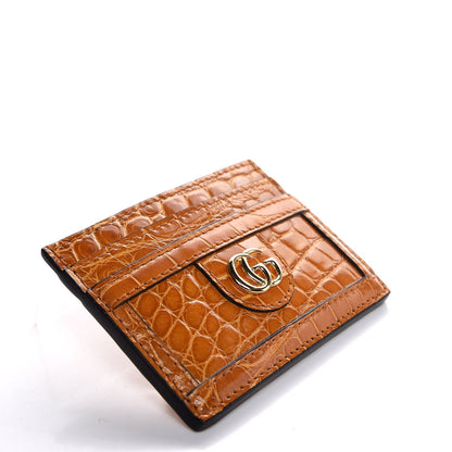 Gucci Crocodile GG Ophidia Card Holder Cognac 4 of 6