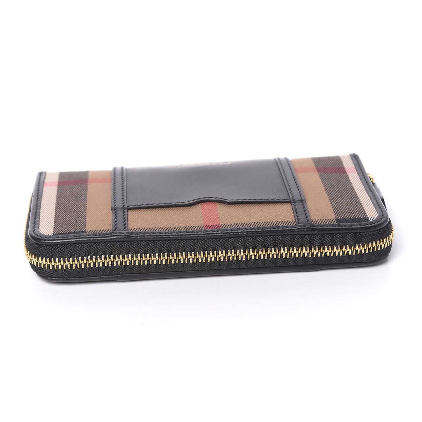 House Check Large Sartorial Ziggy Zip Around Wallet Black