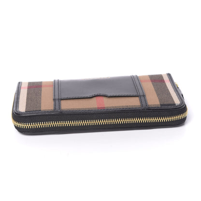 Burberry House Check Large Sartorial Ziggy Zip Around Wallet Black 13 of 13