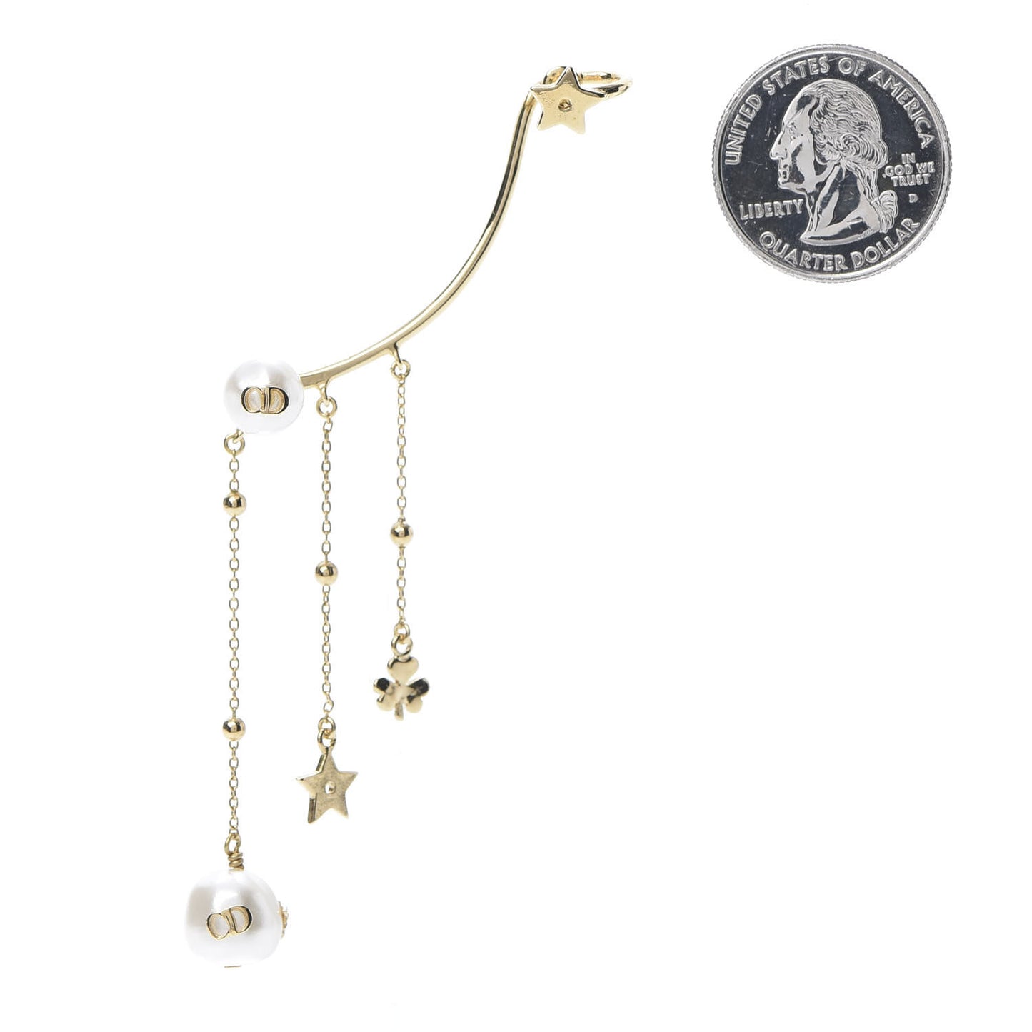 Pearl Shiny-D Earring Gold