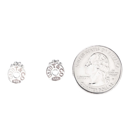 Tiffany Sterling Silver 1837 Circle Earrings 2 of 5