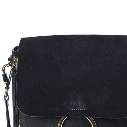 Chloe Suede Calfskin Medium Faye Backpack Black 11 of 13