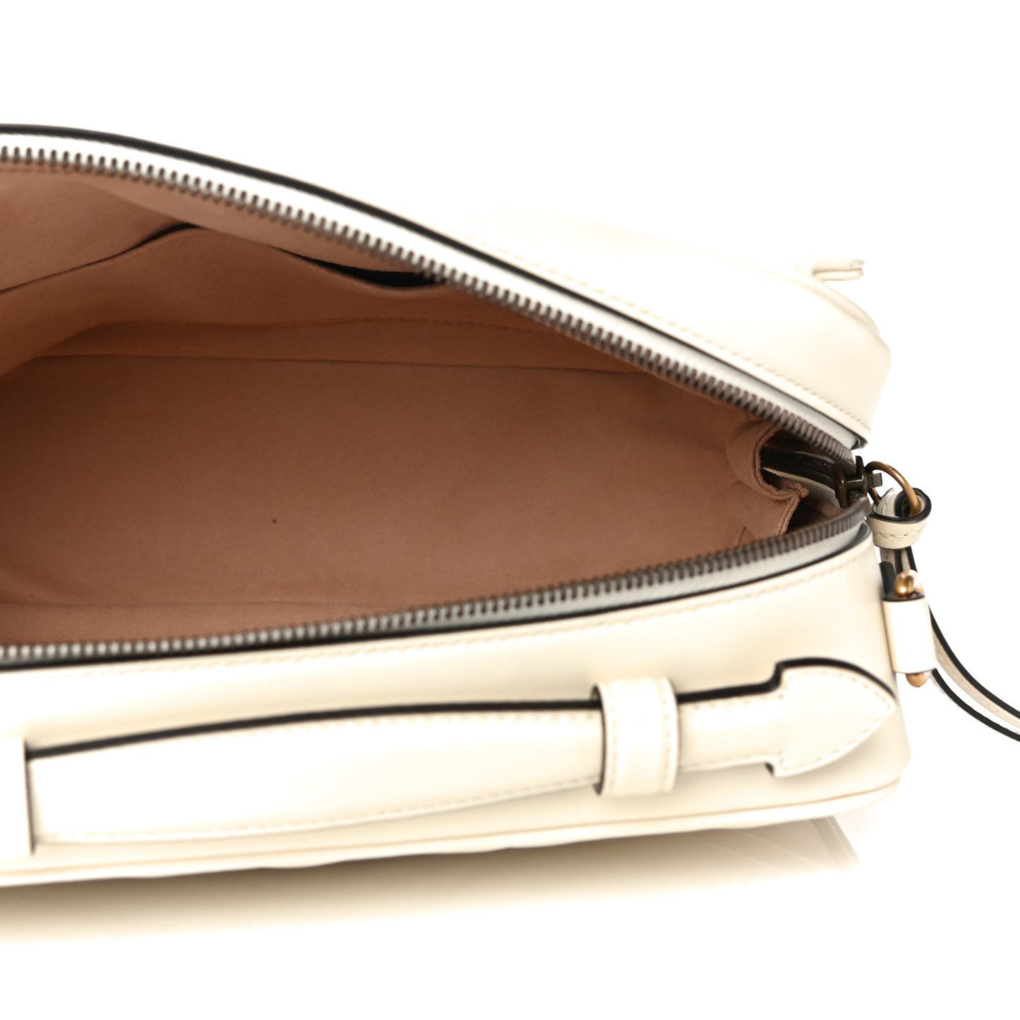 Calfskin Matelasse Sylvie Web Small GG Marmont Top Handle Shoulder Bag White