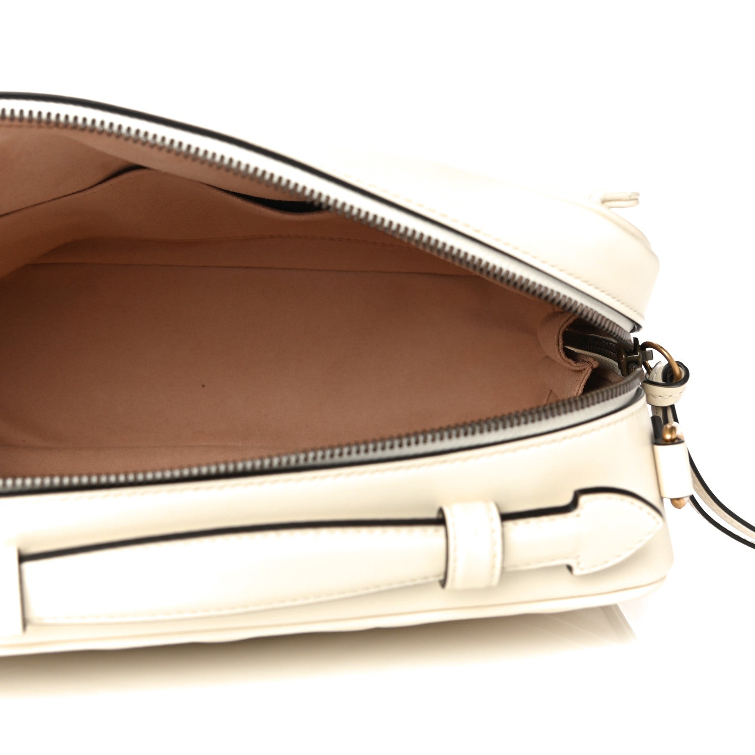 Gucci Calfskin Matelasse Sylvie Web Small GG Marmont Top Handle Shoulder Bag White 4 of 10