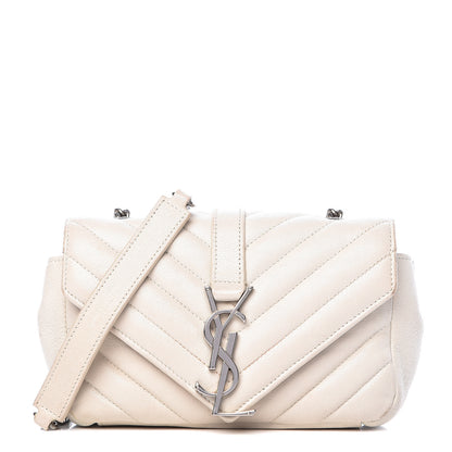 Saint Laurent Sheepskin Matelasse Monogram Classic Baby Chain Bag White 1 of 21