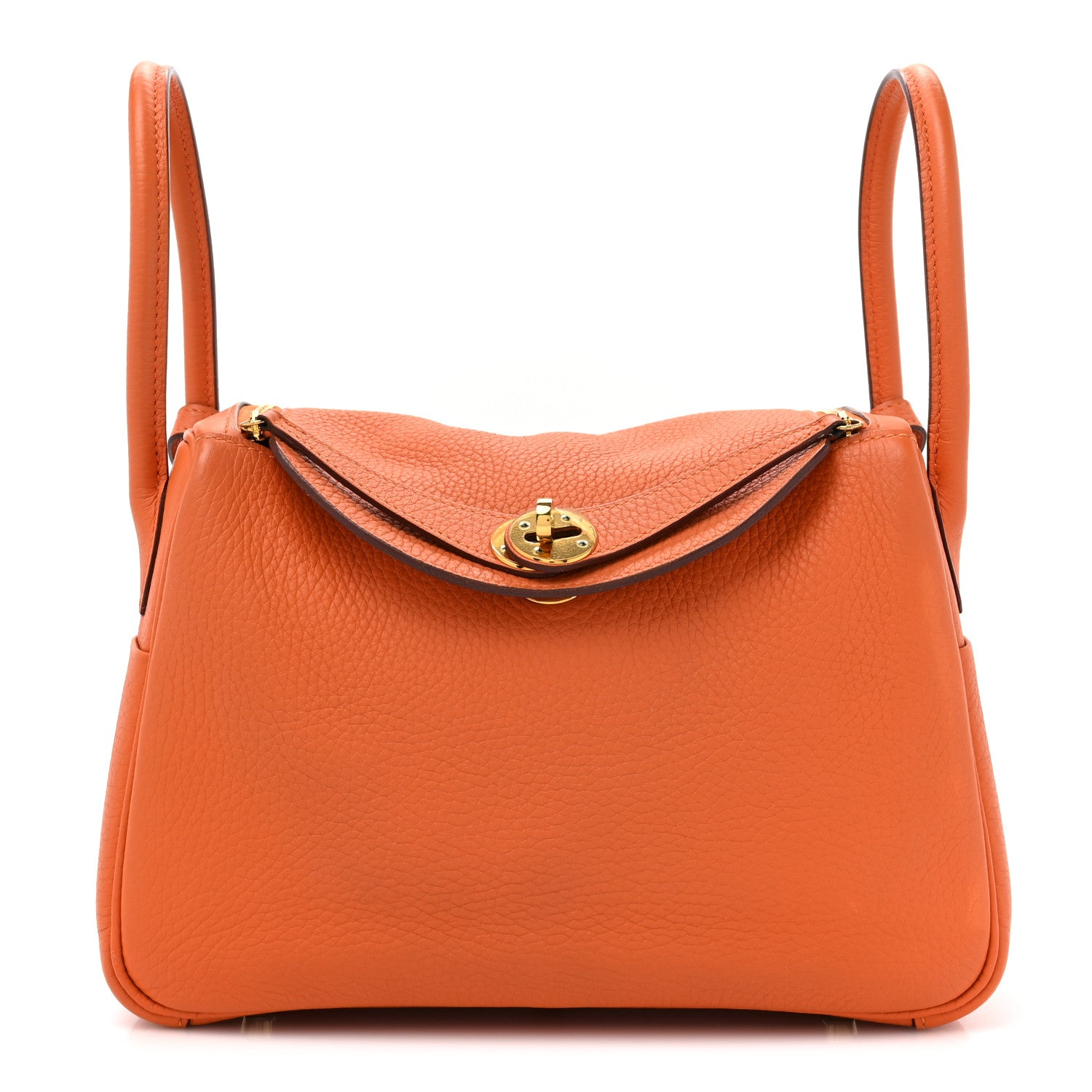 Hermes Taurillon Clemence Lindy 26 Orange 1 of 9
