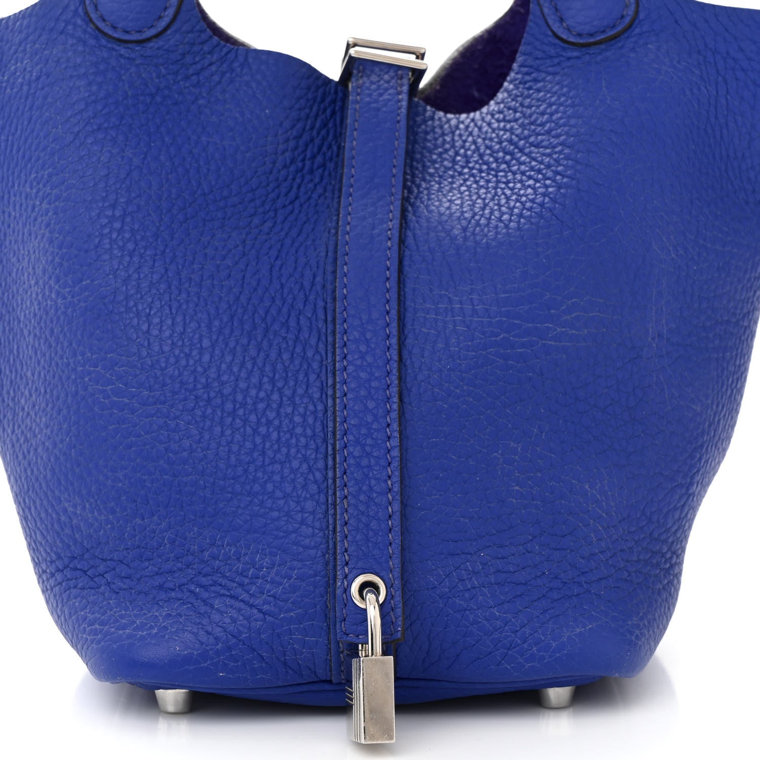 Hermes Taurillon Clemence Picotin Lock 18 PM Bleu Electrique 8 of 11