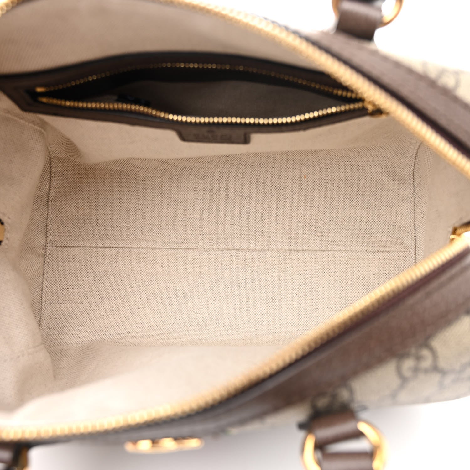 Gucci GG Supreme Monogram Web Small Ophidia Top Handle Bag Beige Ebony 5 of 11
