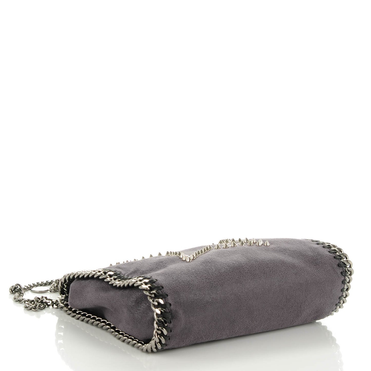 Shaggy Deer Studded Mini Star Falabella Tote Grey
