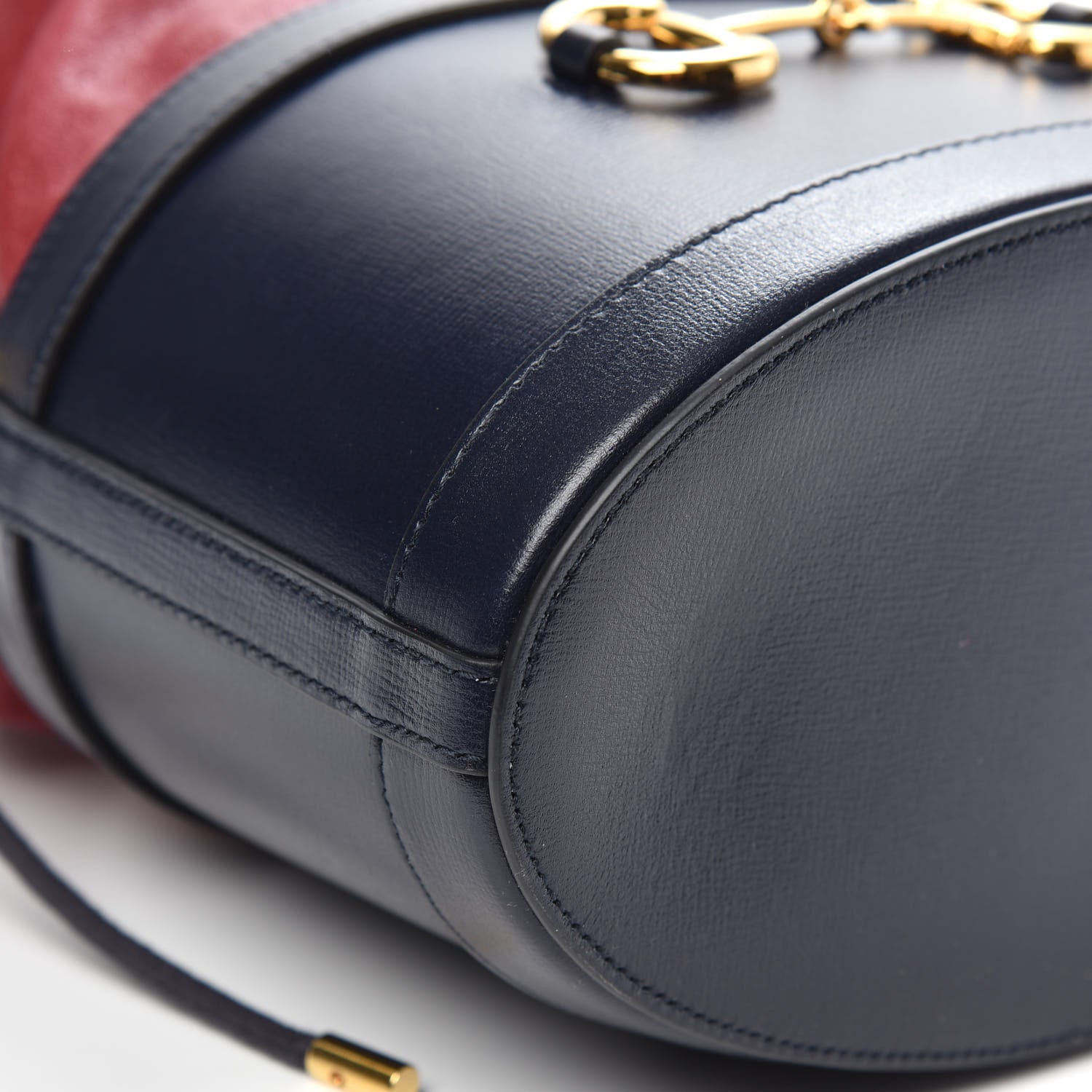 Gucci Azalea Sakai Be Green Calfskin Horsebit 1955 Drawstring Bucket Bag Blue New Cherry Red 8 of 10