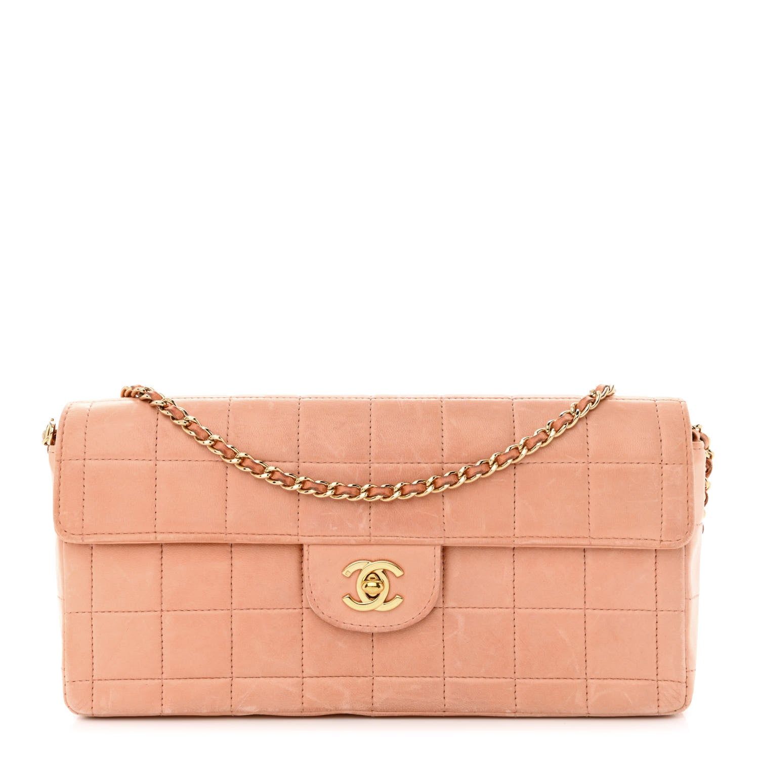 Chanel Lambskin East West Chocolate Bar Flap Beige 1 of 12