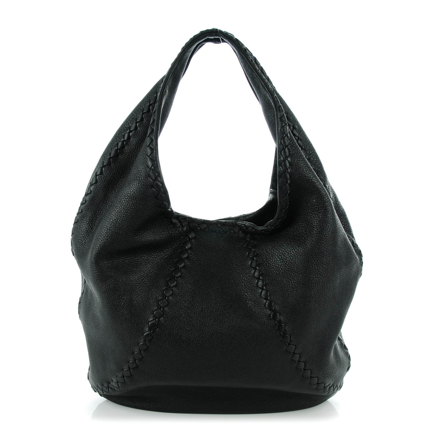 Bottega Veneta Cervo Deerskin Large Hobo Nero Black 1 of 8