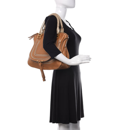 Chloe Metallic Calfskin Medium Marcie Satchel Brown 2 of 11