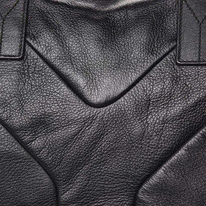 Saint Laurent Calfskin Sac Hamptons Weekender Bag Black 12 of 12
