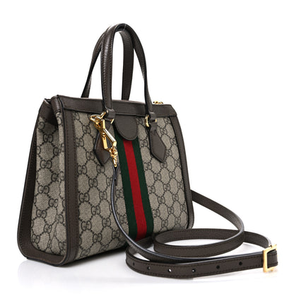 Gucci GG Supreme Monogram Small Ophidia Tote Bag Brown 3 of 11