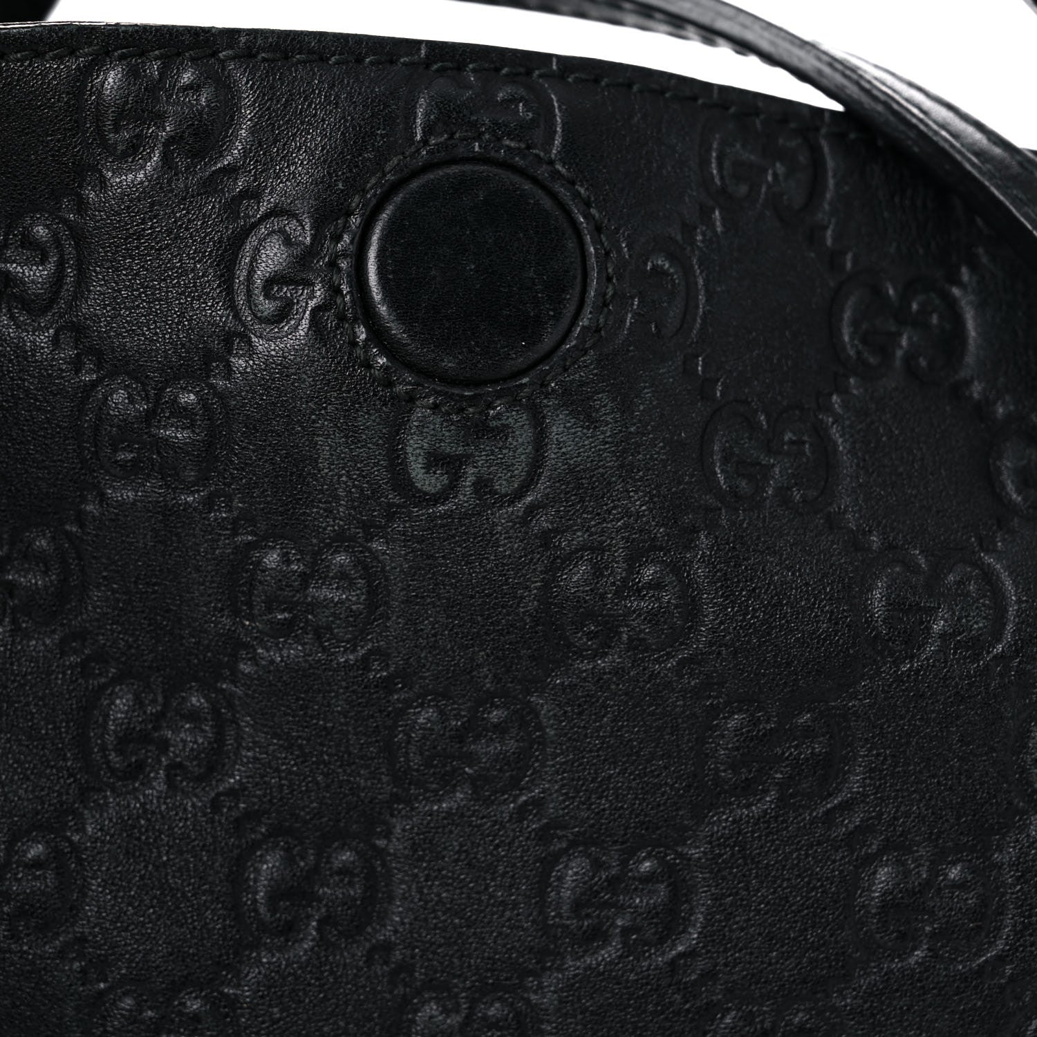 Gucci Guccissima Medium Bree Foldover Tote Black 19 of 26