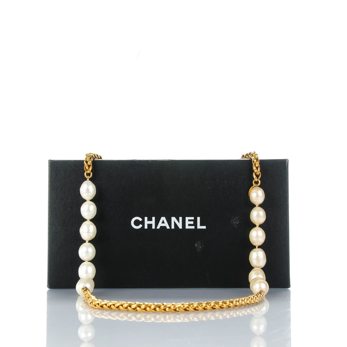 Pearl CC Long Necklace