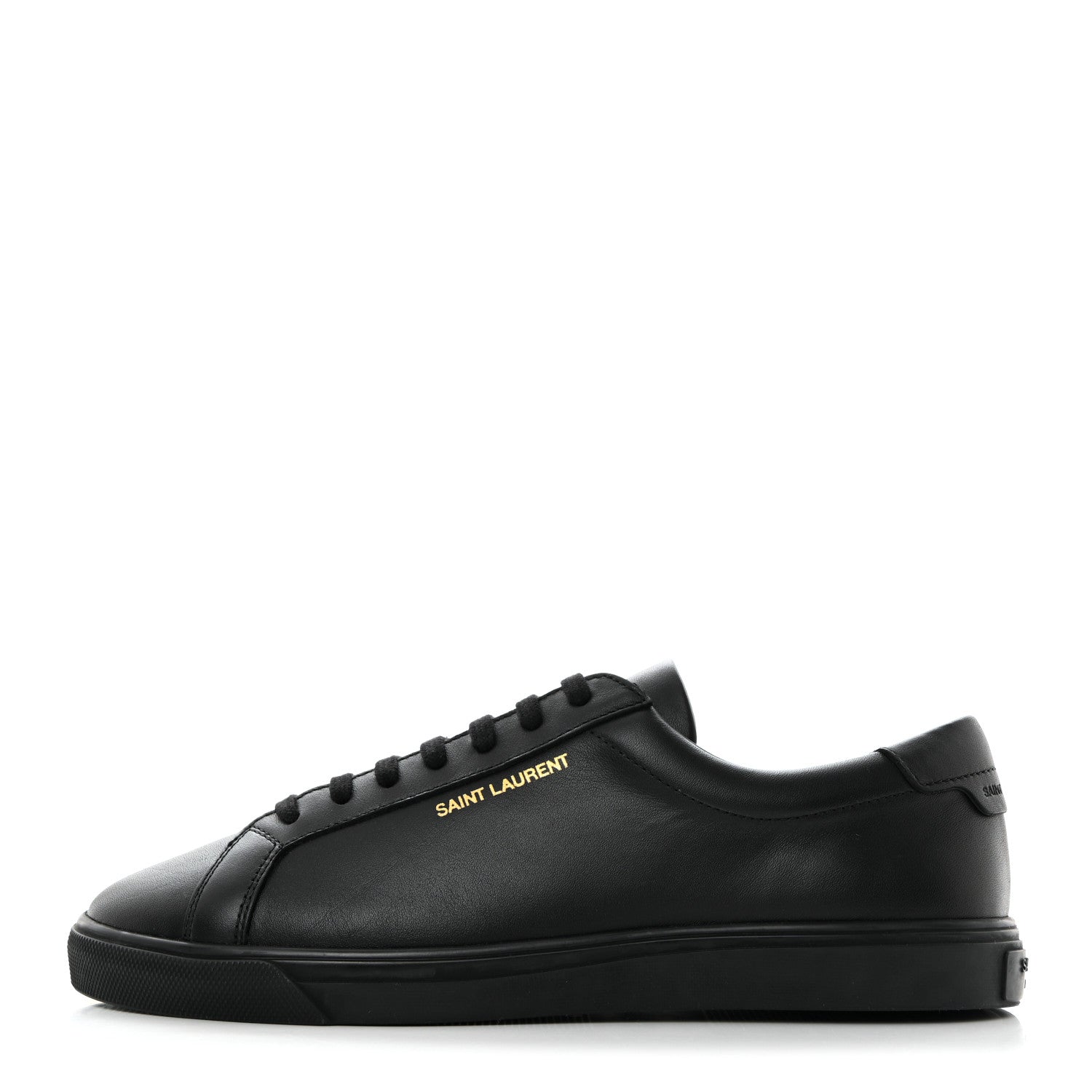 Saint Laurent Calfskin Andy Low Top Sneakers 39 Black 1 of 8