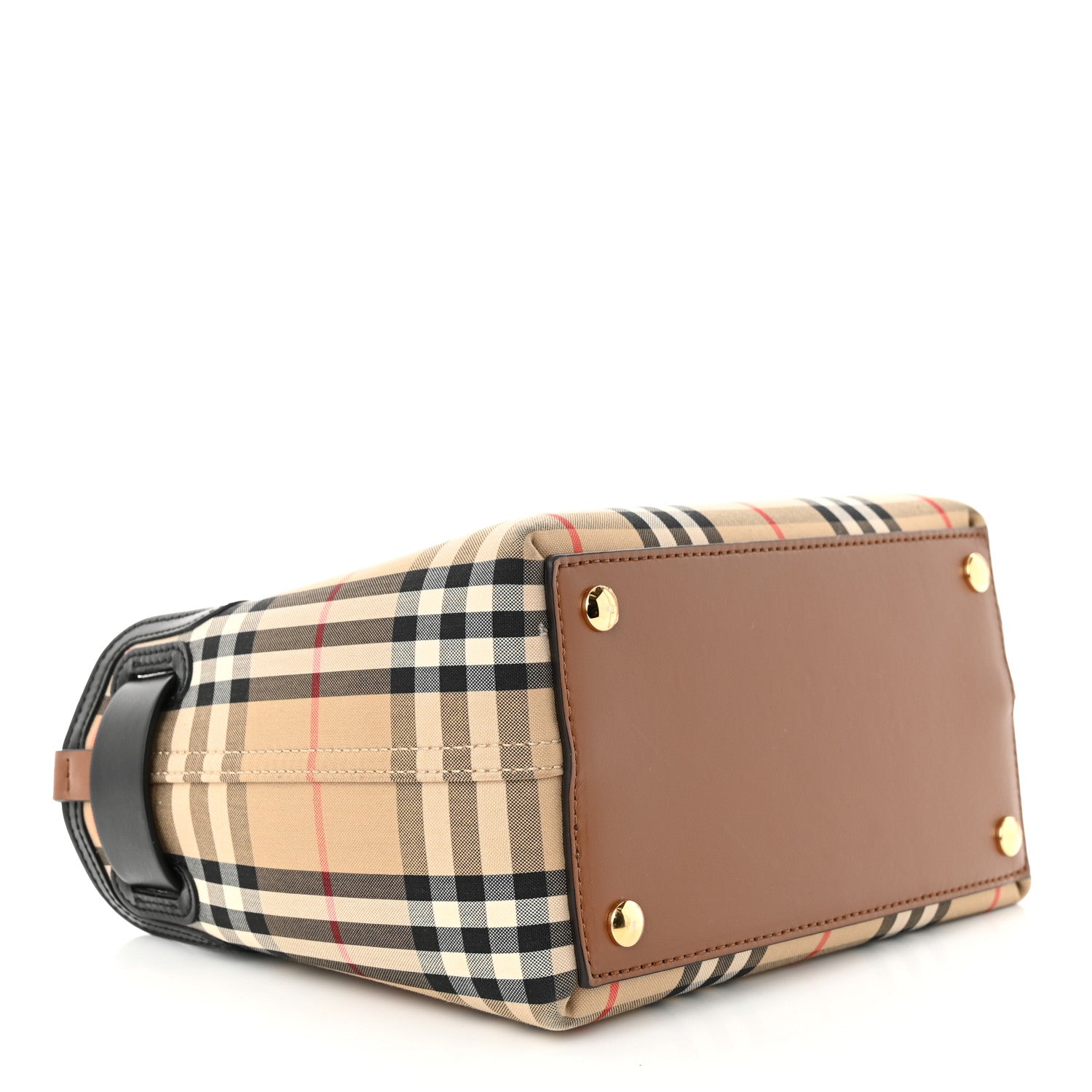 Burberry Calfskin Vintage Check Triple Stud Mini Belt Bag Archive Beige 4 of 15