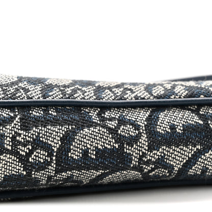 Christian Dior Monogram Mini Saddle Pochette Navy 10 of 10
