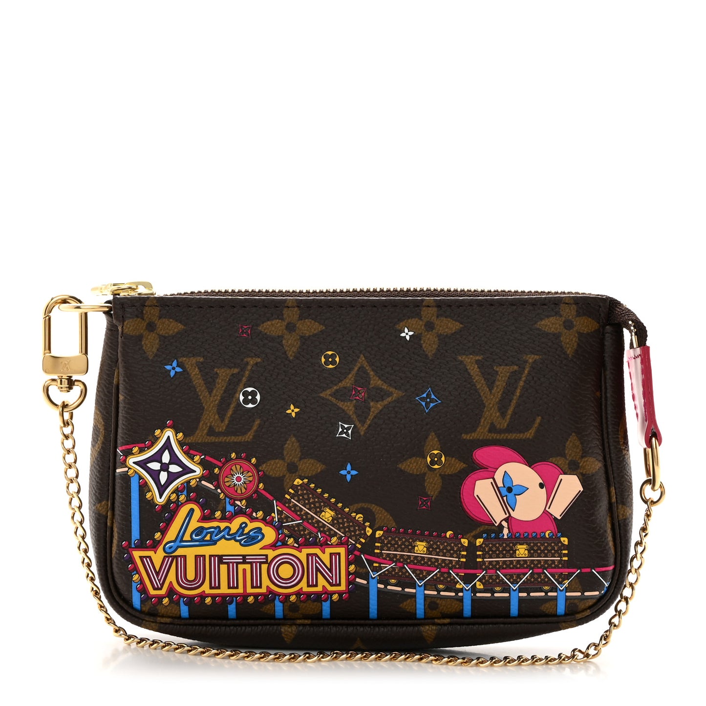 Monogram 2020 Christmas Animation Roller Coaster Mini Pochette Accessories Pivoine